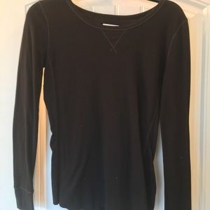 Black Scoopneck Long Sleeved